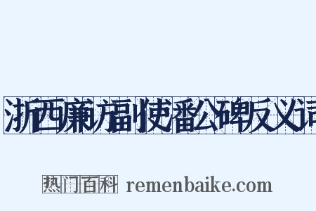 浙西廉访副使潘公碑反义词是什么意思的图片